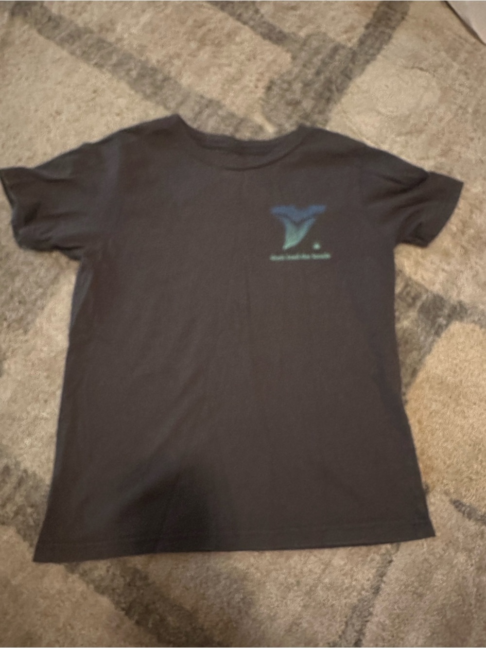 Kids Gray Graphic Tee with Shark Tooth Design